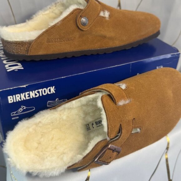Birkenstock Shearling Boston — Fur Mink (Camel) | Size 41 - Picture 4 of 5